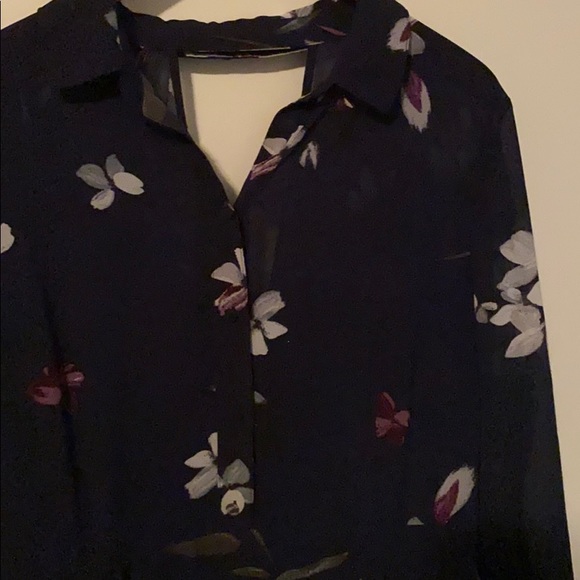 Chiffon “Shirt” Dress with collar WORN ONCE - Picture 2 of 4